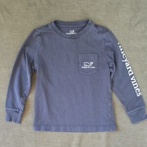Vineyard Vines Boys' Vintage Whale Long Sleeve Pocket Tee